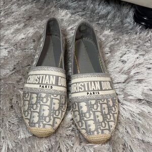 Dior Beige and Gray Espadrilles